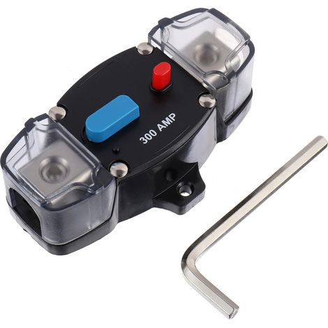 300A 12-48 Volt DC selbstrückstellender Leitungsschutzschalter mit manuellem Rückstellknopf für Anwendungen in Kraftfahrzeugen, Wohnmobilen, Schiffen und Booten (300 Ampere)