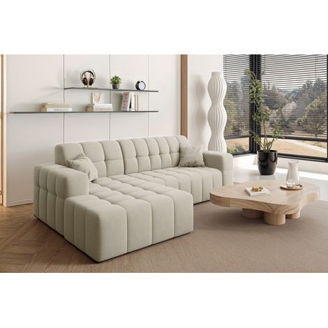 Ecksofa L-förmiges Nimes-Eckmöbel links/rechts Ecru Links (1/5)