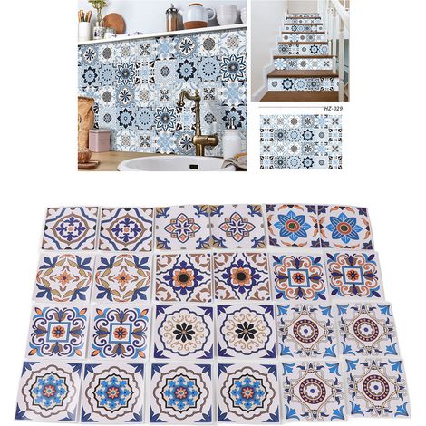 Stickers pour Cuisine PVC Imperméables Anti-Graisse [24 Pcs x 15x15cm] Décoratifs (1/5)