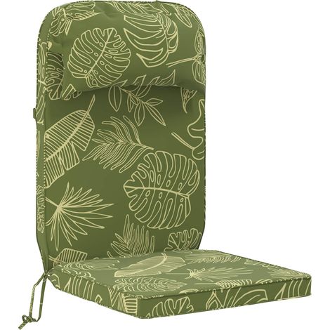 Cojín para tumbona de sol 100% Poliéster Diseño de Hojas vidaXL (1/5)