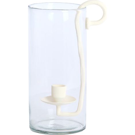 Vaso in vetro KOBALA verde-crema di Light & Living – Ø34x50 cm