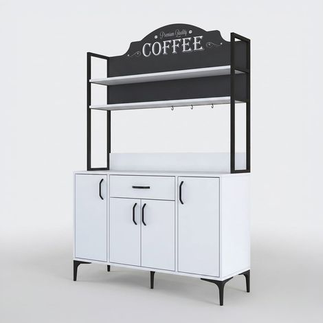 Aparador de cocina multifuncional con estantería vertical (1/4)