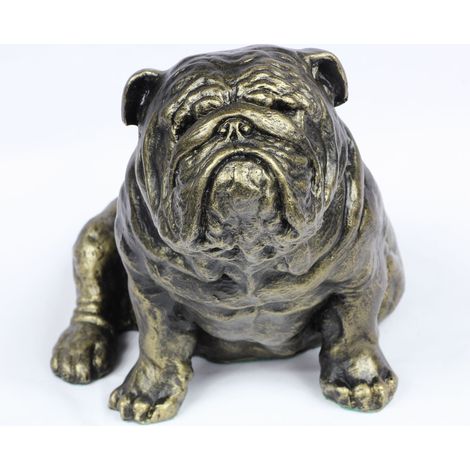 Bulldog inglese, Bulldog I - statuetta di cane, cane seduto sulla scrivania, decorazione per il soggiorno di un amante dei cani di Art-Dog