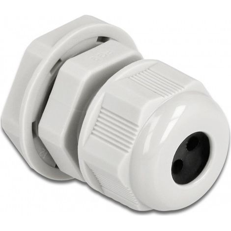 DELOCK PRESSE-ÉTOUPE PG9 POUR CÂBLE ROND AVEC 3 ENTRÉES DE CÂBLE GRIS 60374