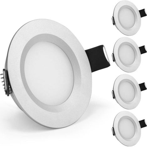 Spot encastrable LED 12V – Trou 58-65 mm – 3W 6400K blanc froid – IP65 pour camping-car, bateau, caravane – Lot de 4 (1/5)