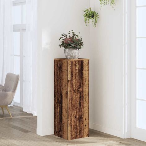 Plant Stand Old Wood 33x33x100 cm Engineered Wood vidaXL