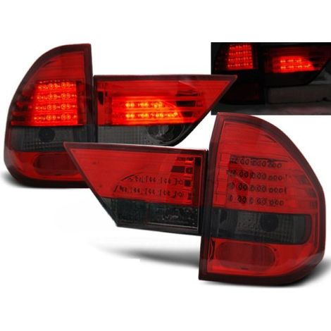 Paire de feux arriere BMW X3 E83 de 01/2004 a 2006 LED rouge fume (1/2)