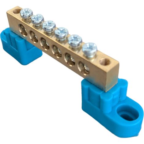 Bloque de Terminales TS-0812A 8x12 6 Cables Azul 125A