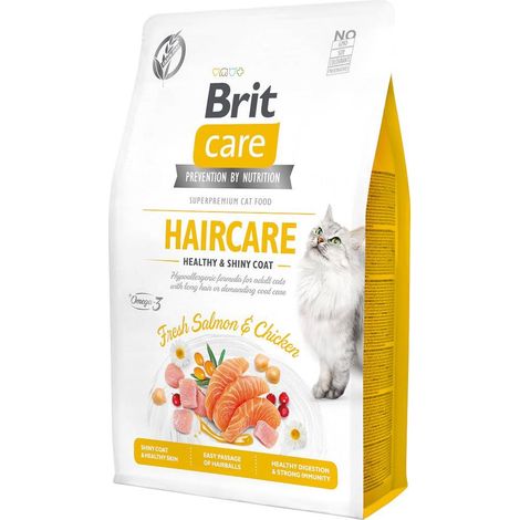 BRIT Care Soin des poils sans céréales pour chats - croquettes pour chats - 2 kg