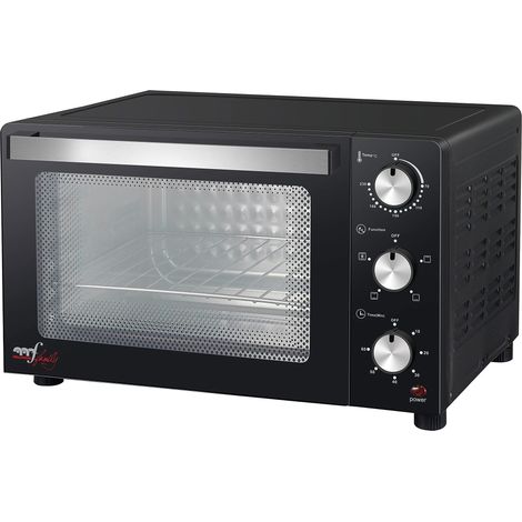 Melchioni Devil 32 Forno Elettrico Ventilato 32 Litri 1500 W Termostato Regolabile fino a 230°C Timer 60 Minuti con Segnale Acustico Doppio Vetro di Sicurezza Luce Interna Accessori Inclusi Nero (1/5)