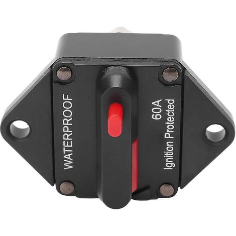 32-V-Gleichstrom-Leistungsschalter mit manuellem Rückstellmechanismus, wasserdicht, für Auto, Boot, LKW, Bus, Wohnmobil, ATV, 60 A