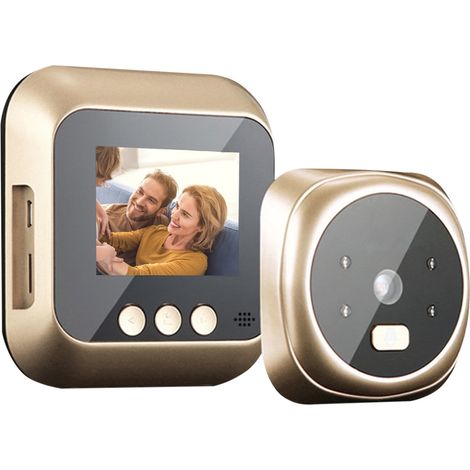 Viseur De Porte Numérique - Écran LCD 2,4 Pouces - Résolution 720P - Vision Nocturne Infrarouge - Angle De Vue 160° - Pour Épaisseur De Porte 35 À 110 Mm - 1 Pièce