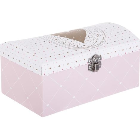 Boîte enfant Demoiselle rose 20x12cm - Atmosphera créateur d'intérieur