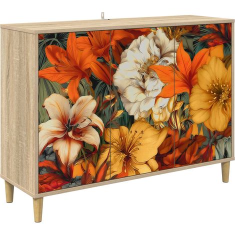Sideboard GENNEP Sonoma 102 x 33 x 75 cm Holzwerkstoff vidaXL