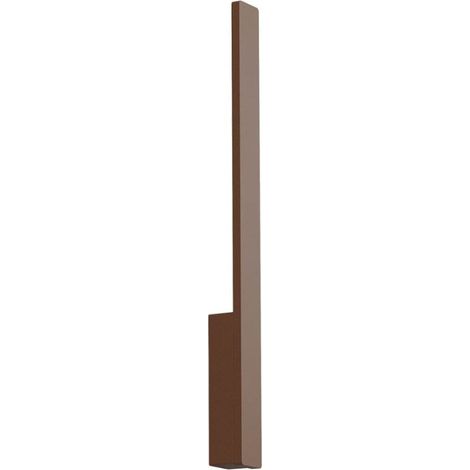 Applique led redo group reflexa small 1 ip54 alluminio, finitura metallo corten (1/5)
