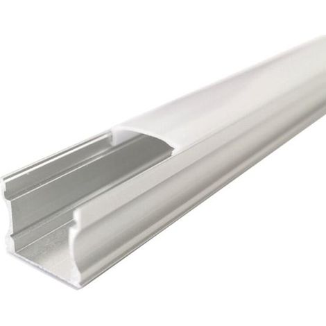 Profilé Aluminium 2m pour Ruban LED Couvercle Opaque - SILAMP (1/4)