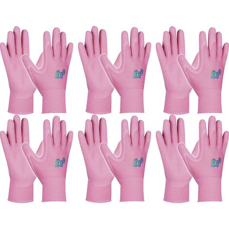 vasalat Schutzhandschuh Gebol Kids Kinder Handschuh pink / 6 Paar