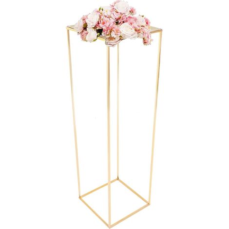 Support à Fleurs en Métal Doré 100cm Vase Haut sur Pied pour Centre de Table Mariage Présentoir à Fleurs Stable et Facile à Assembler Pièce Centrale Élégante pour Anniversaire, Cérémonie et Réception (1/5)