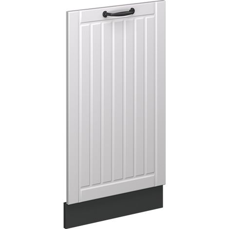 Pannello frontale della lavastoviglie Fame-Line, Bianco rustico, 45 cm senza piano di lavoro, Vicco