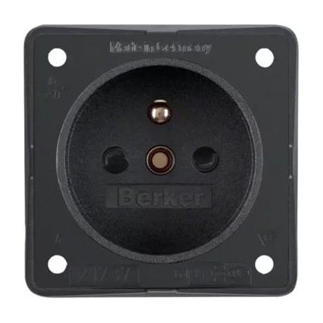 Presa Schuko 250V 16A da pannello nero (1/2)