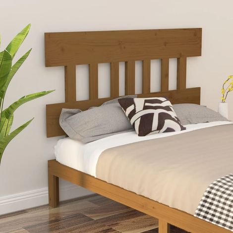 Tête de lit Contemporain - Tête de lit pour Chambre Maison - Marron miel 138,5x3x81 cm Bois massif de pin -89929 (1/5)