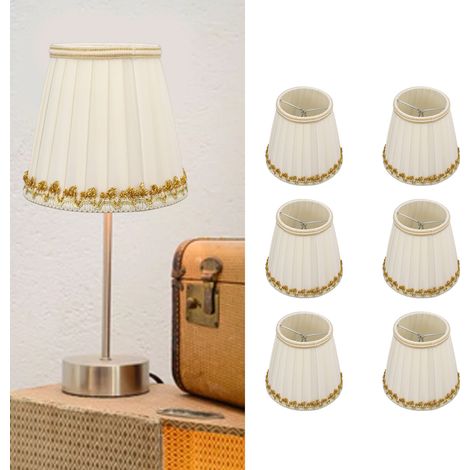 Lampenschirm aus Stoff, moderner minimalistischer Lampenschirm für Kerzenlampen, kompatibel mit Klemmkerzenhaltern, Tischlampen, Pendelleuchten, Wandleuchten und anderem Beleuchtungszubehör. (1/5)