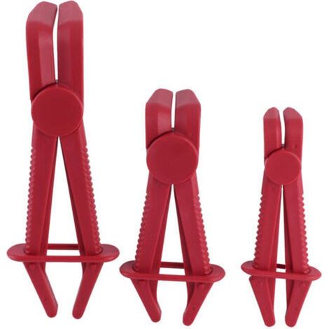 Jeu de pinces de serrage pour tuyaux flexibles en Nylon, 3 pièces, pour freins, carburant, gaz, liquide de refroidissement, tuyaux de radiateur (1/4)