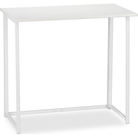 Tavolo da scrivania pieghevole di design moderno 74,5 x 80 x 45 cm salva-spazio elegante in PB bianco 130009459