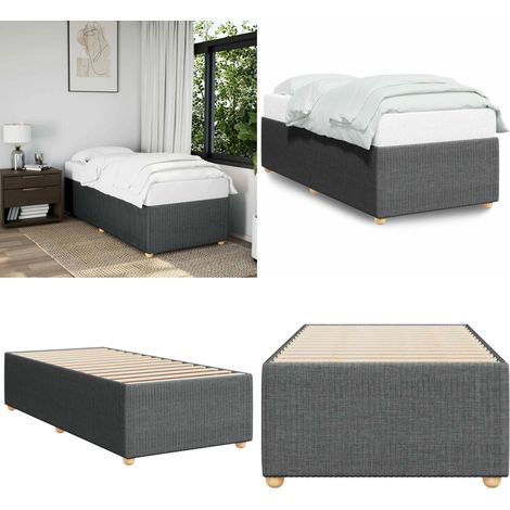 Giroletto senza Materasso Grigio Scuro 90x190 cm Tessuto - Materasso - Letto