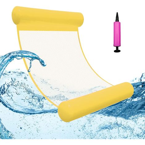 Multi Usage Flottantes Hamac, Hamac Gonflable pour Piscine, Flotteur Gonflable Piscine 4 -en-1Flottant avec Pompe à Air Multi-Usage Pliable Flottantes Hamac Portable Flotteur Ultraléger (1/5)