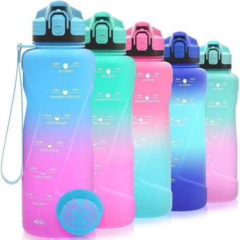 Trinkflasche Kinder Auslaufsicher BPAfrei 50oz-bluepurple 1500 ml (1/5)