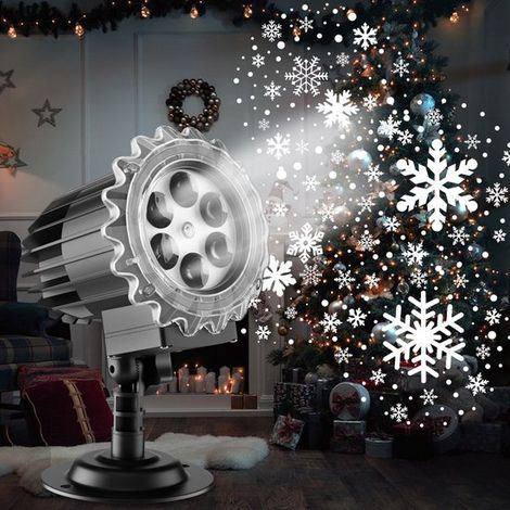 Projecteur de flocons de neige – 9 W – LED étanche – Rotatif – Pour Noël, mariage et Halloween (1/5)