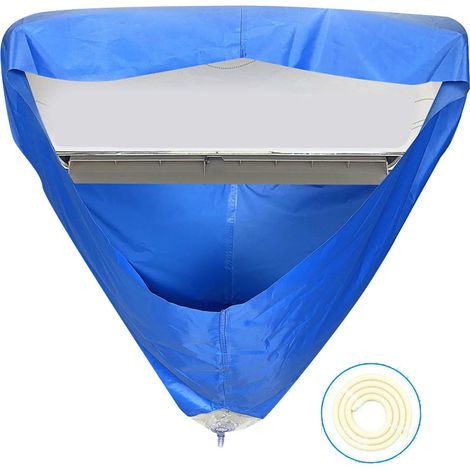 Housse de protection en forme d'entonnoir pour nettoyage climatiseur, avec sac récupérateur d'eau et tube étanche - Modèle Q 533 Petit (1/5)
