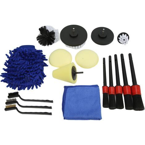 Kit de pinceaux de detailing auto souples et durables pour nettoyage voiture, camion, jantes et moteur