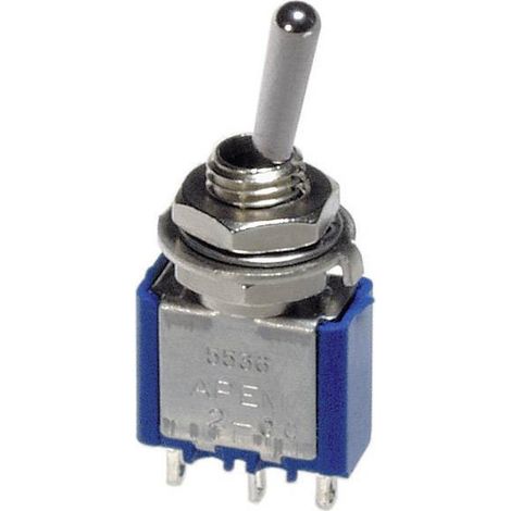 Interrupteur à levier 2 x On/On APEM 5246AB 250 V/AC 3 A à accrochage 1 pc(s) D77905