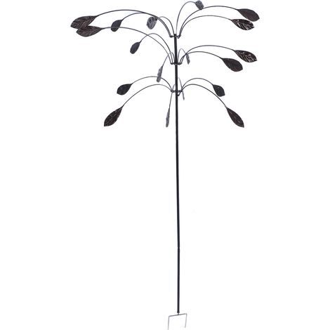 Un moulin à vent élégant pour animer votre jardin – métal 3 rotors  Rotation silencieuse – Résistant aux intempéries – Facile à installer – Bronze antique (1/4)