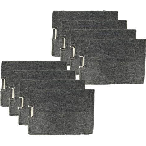 vhbw 8x Filtres à charbon actif compatible avec Imperial DWW56 hotte aspirante - 30 x 21,5 x 3 cm