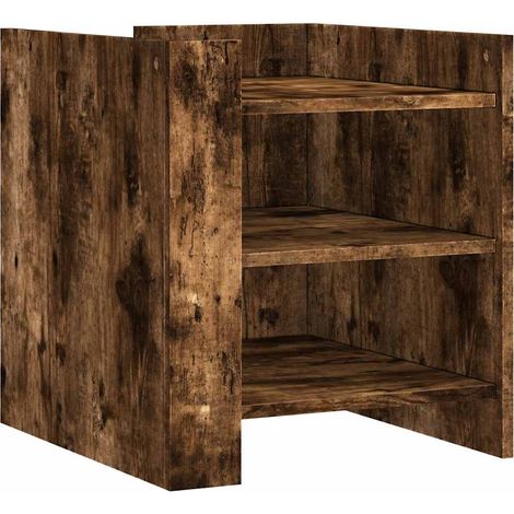 Maison Exclusive - Nachttisch Räuchereiche 45x50x50 cm Holzwerkst