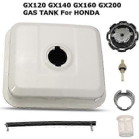 3-Liter-Benzintank für Quad-/Kartmotoren mit weißem Deckel und Filter für GX120, GX140, GX160 und GX200 (1/4)
