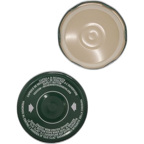 CAPSULE CON FLIP CLIC CLAC mm.63 COPERCHI PER BARATTOLI VETRO pz.20