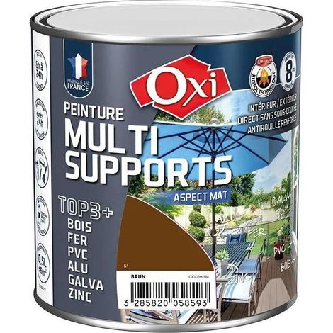 Oxi Top3+ vernice opaca marrone 0,5 litri