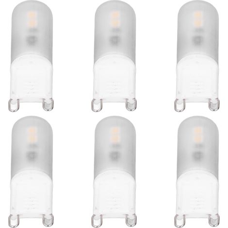 6er-Pack G9-Keramik-LED-Lampen, 200 lm, G9-Sockel, für Wandleuchten und Kronleuchter, entspricht 2 W/20 W Halogen, 220 V, warmweiß (1/5)