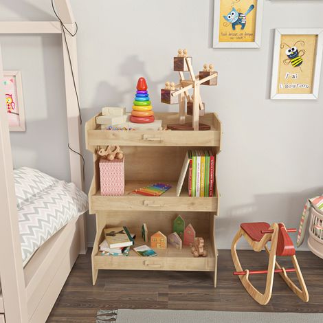 Decorotika Fesa 3-tier MDF Biblothèque Bookshelf Etager Screwless Design (1/4)