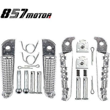 Motorrad-Fußrasten vorne/hinten mit Federn für Yamaha FZ09, MT09, MT07, MT03, MT10, R3 – vorne und hinten