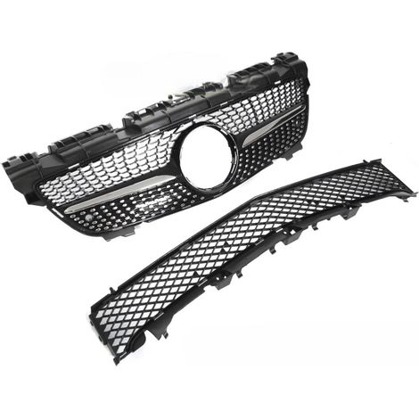 Grille calandre Mercedes SLK R172 de 2011 a 2015 Chrome Noir Brillant-42722855 (1/4)