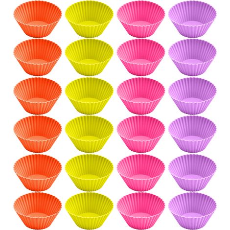 Moule À Mini-Cupcakes - Silicone Alimentaire - Résistant À -40 °C Et +230 °C - Pour Four Micro-Ondes Congélateur Réfrigérateur - 12 Emplacements (1/5)