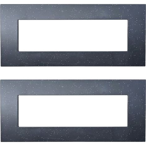 gloca Placche Plastica Compatibili Arké (2 Pezzi Nero Brillante, 7 Posti) (1/4)