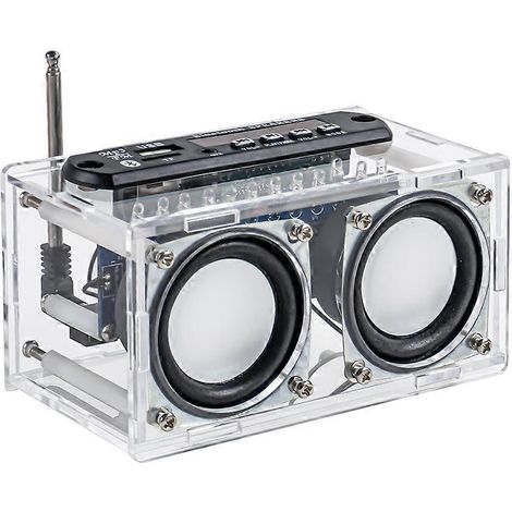 Radio Double Canal Enceinte Bluetooth Amplificateur Production Kit FM Spectrum Lamp Electronic DIY Welding Circuit (1/5)
