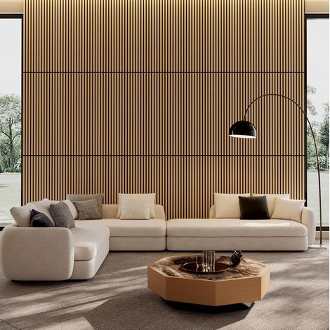 Pannelli acustici da parete 115x60 cm in MDF e poliestere, bianco rovere, 4 pz – MEUBLIV (1/5)