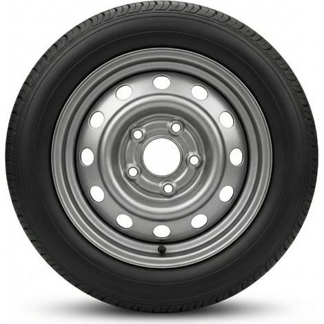 Imline – Roue de remorque 185/70 R14 5 trous 140 mm déport 20 mm – Jante en acier robuste – Adaptée pour remorques avec entraxe 140 mm (1/2)